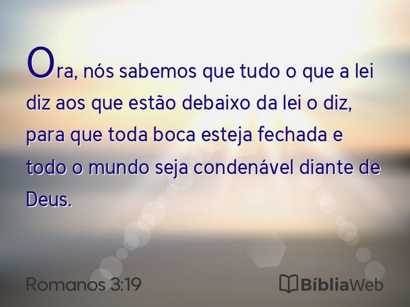Romanos 3:19 em imagem para compartilhar