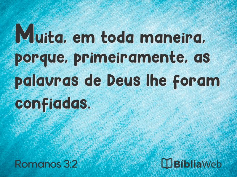 Romanos 3:2 em imagem para compartilhar
