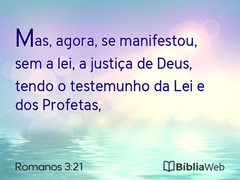 Romanos 3:21 em imagem para compartilhar