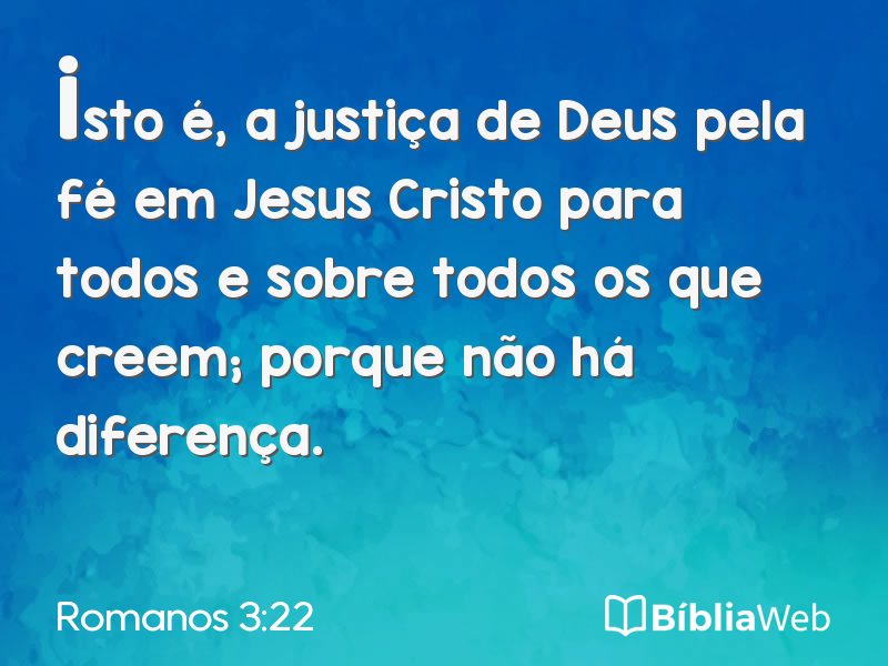 Romanos 3:22 em imagem para compartilhar