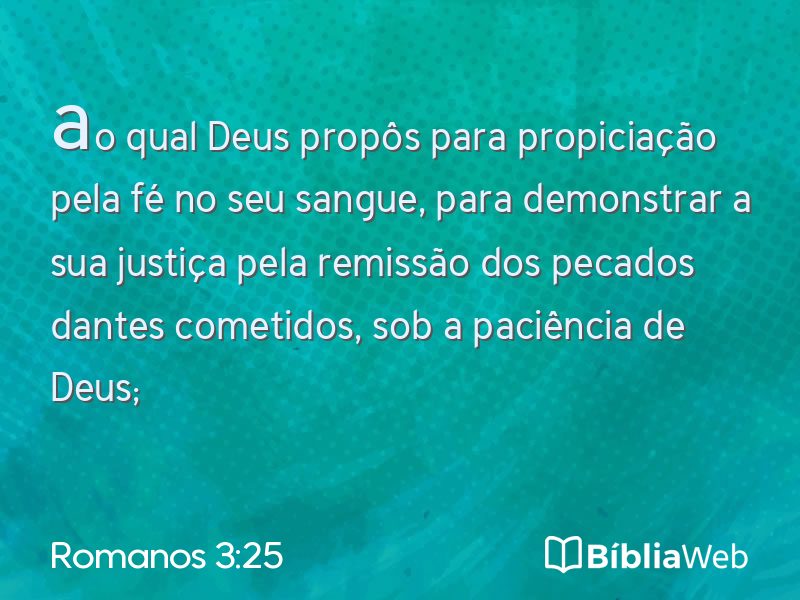 Romanos 3:25 em imagem para compartilhar