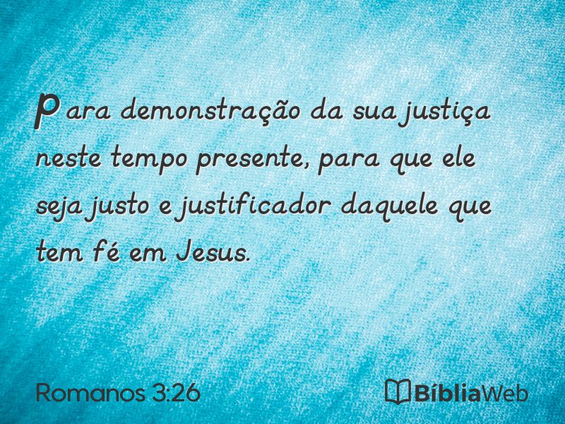 Romanos 3:26 em imagem para compartilhar