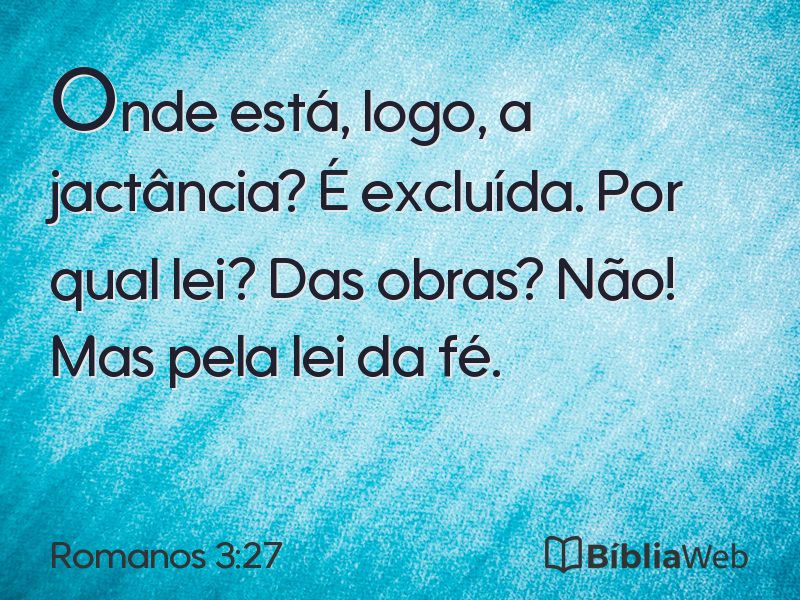 Romanos 3:27 em imagem para compartilhar