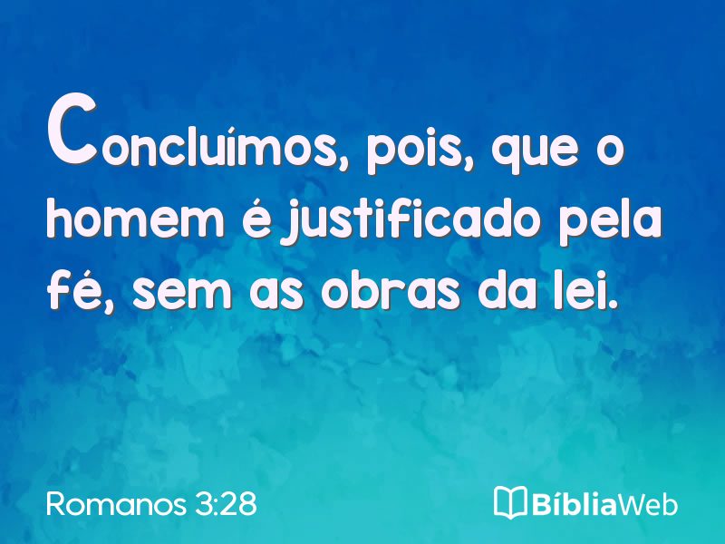Romanos 3:28 em imagem para compartilhar