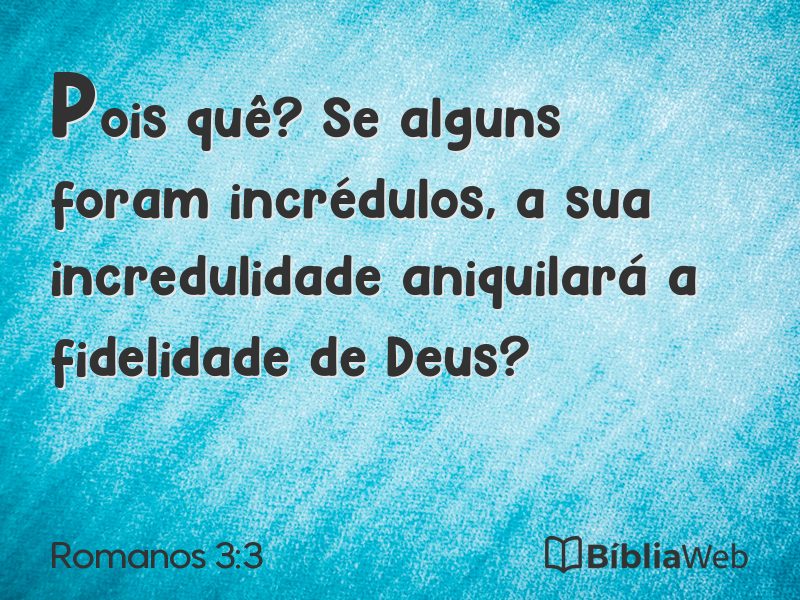Romanos 3:3 em imagem para compartilhar