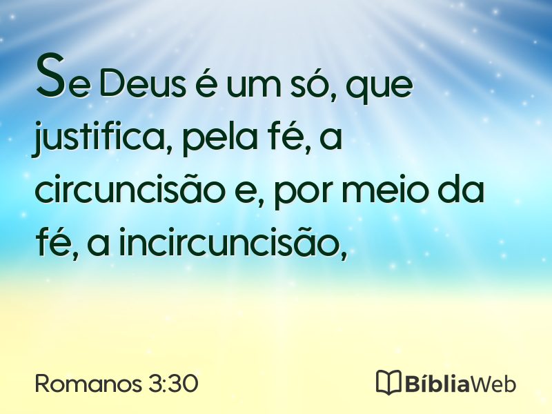 Romanos 3:30 em imagem para compartilhar