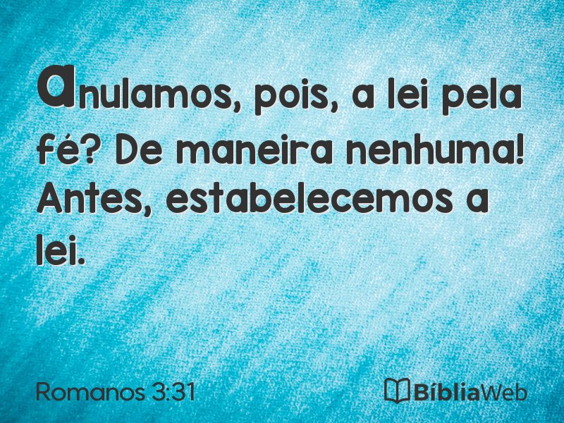 Romanos 3:31 em imagem para compartilhar