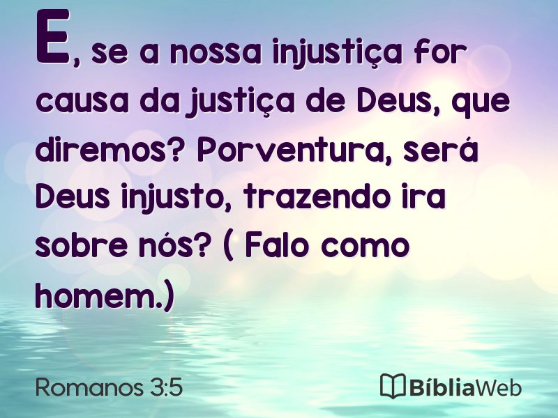 Romanos 3:5 em imagem para compartilhar