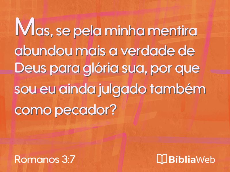Romanos 3:7 em imagem para compartilhar