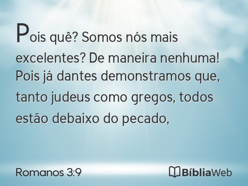 Romanos 3:9 em imagem para compartilhar