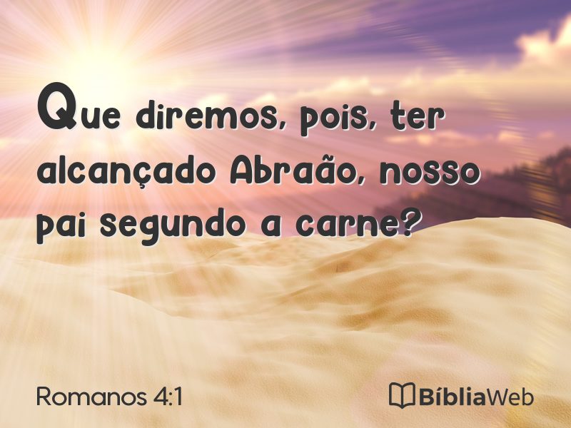 Romanos 4:1 em imagem para compartilhar