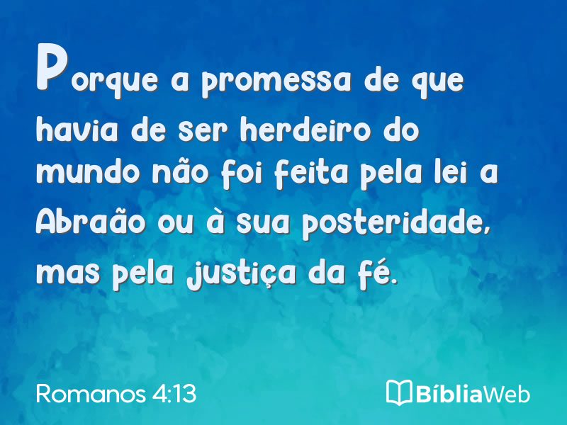 Romanos 4:13 em imagem para compartilhar