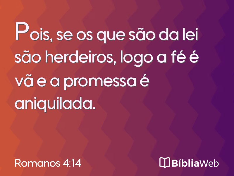 Romanos 4:14 em imagem para compartilhar