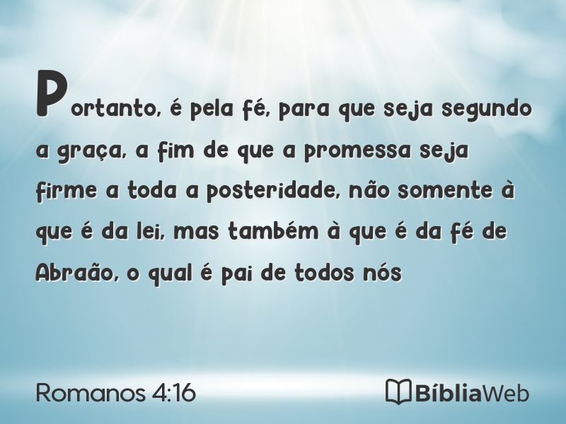 Romanos 4:16 em imagem para compartilhar
