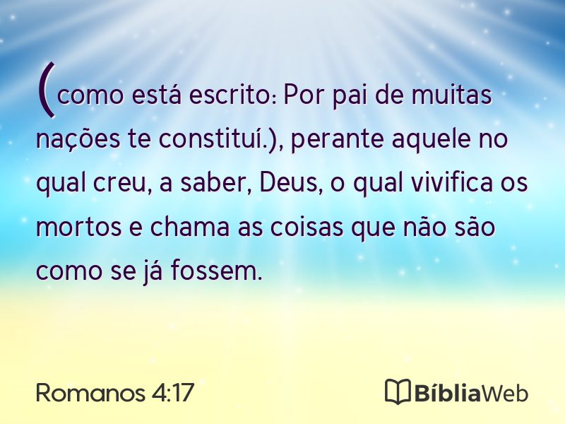 Romanos 4:17 em imagem para compartilhar