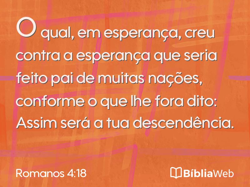 Romanos 4:18 em imagem para compartilhar