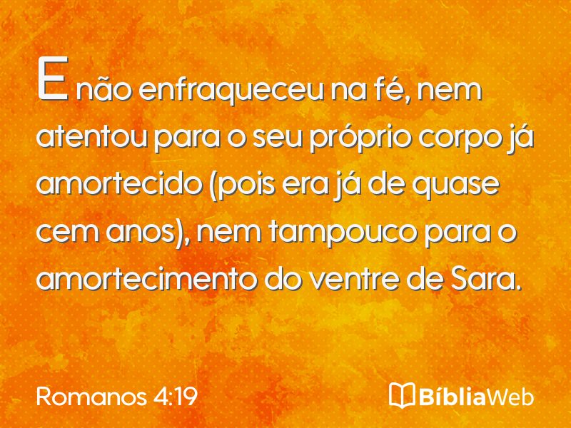 Romanos 4:19 em imagem para compartilhar