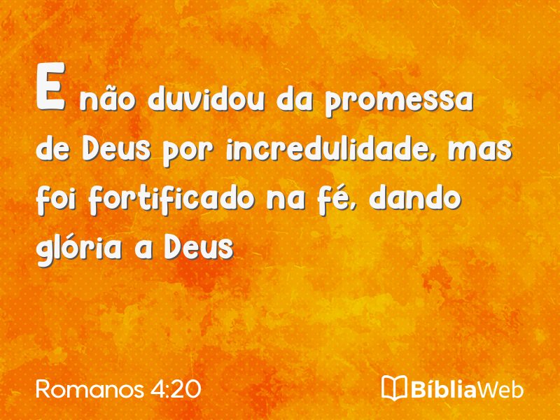 Romanos 4:20 em imagem para compartilhar