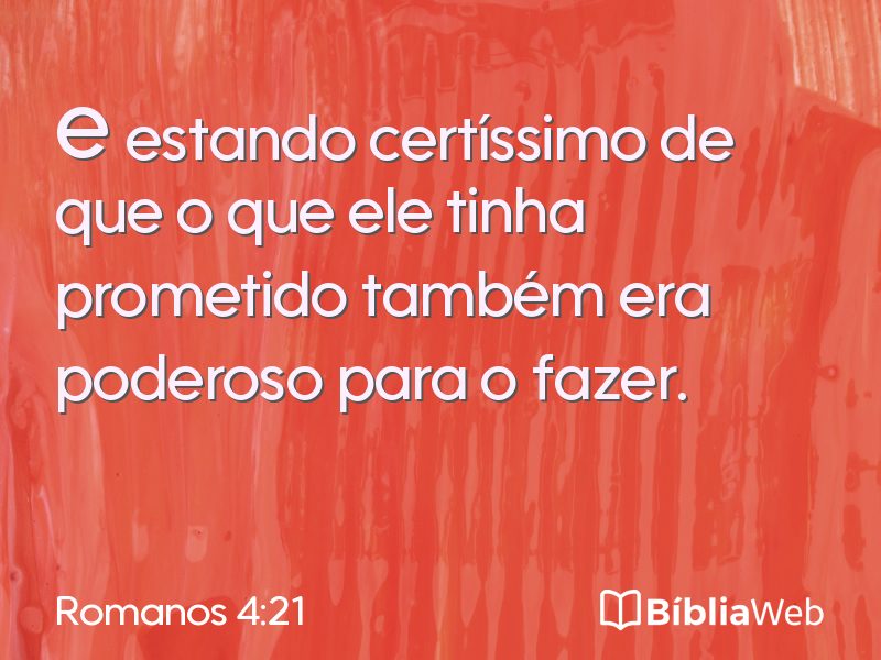 Romanos 4:21 em imagem para compartilhar