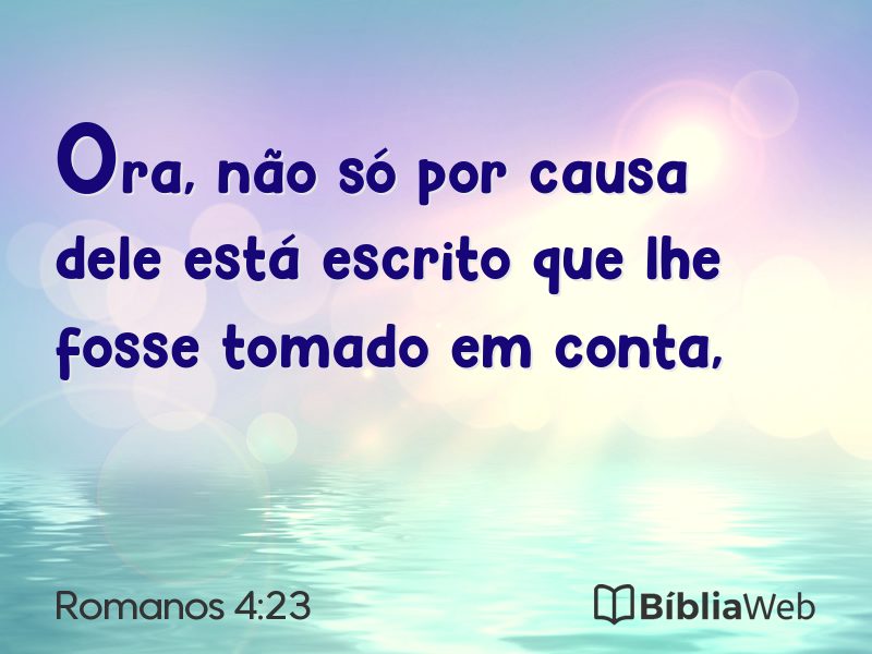 Romanos 4:23 em imagem para compartilhar