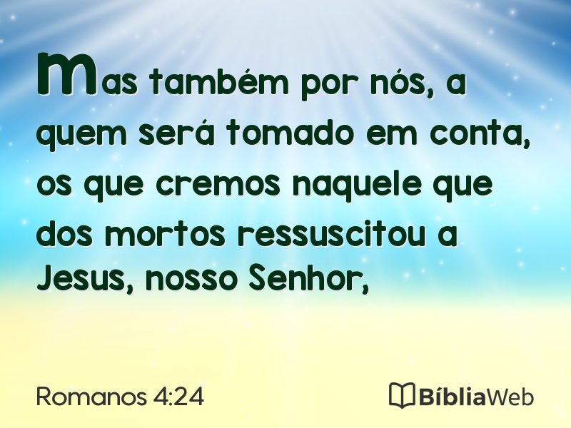 Romanos 4:24 em imagem para compartilhar