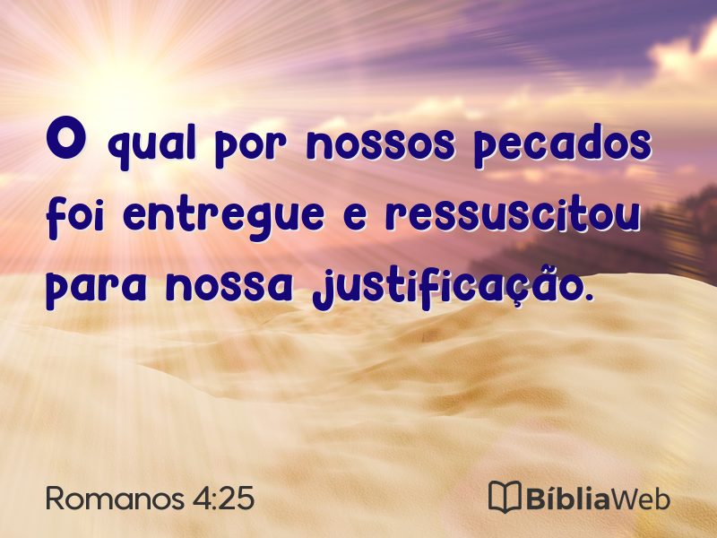 Romanos 4:25 em imagem para compartilhar