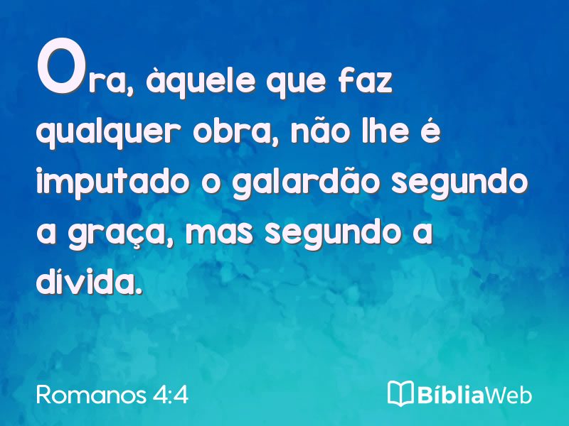 Romanos 4:4 em imagem para compartilhar