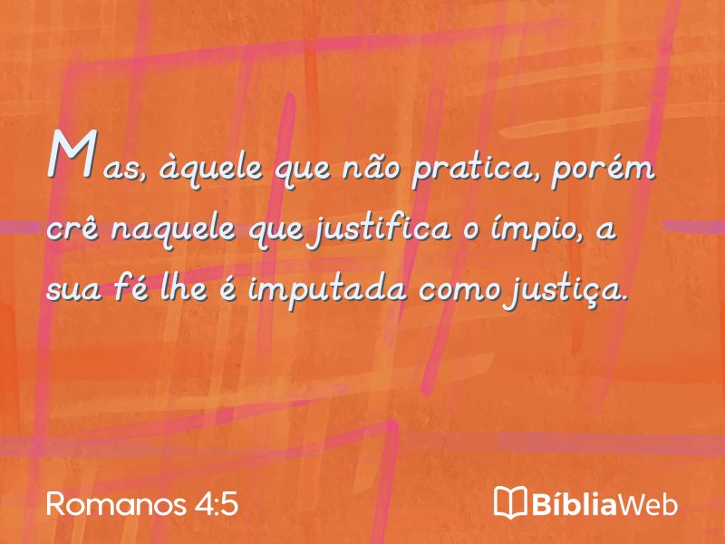 Romanos 4:5 em imagem para compartilhar