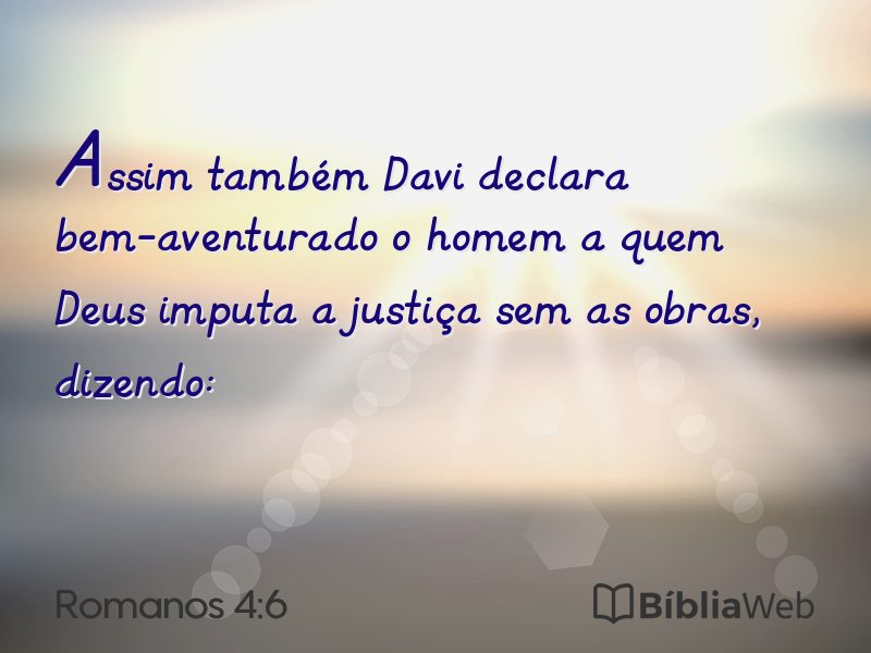 Romanos 4:6 em imagem para compartilhar
