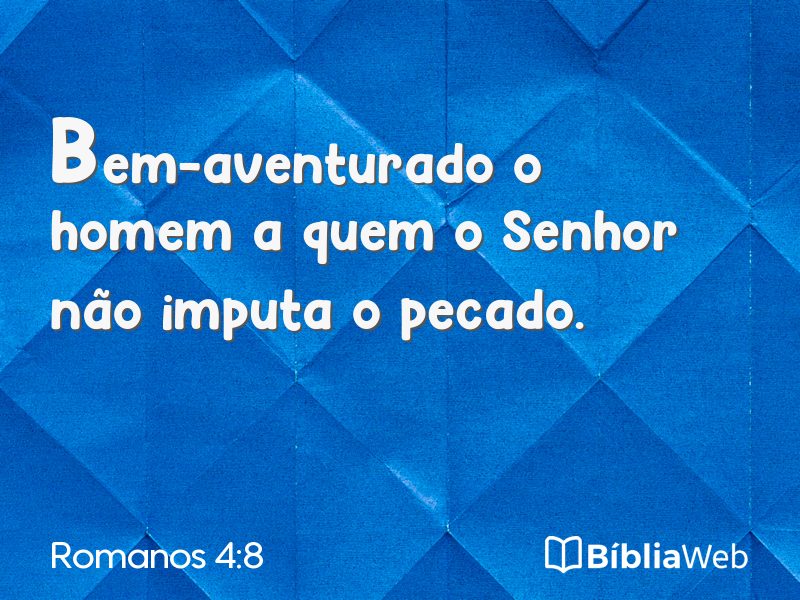 Romanos 4:8 em imagem para compartilhar