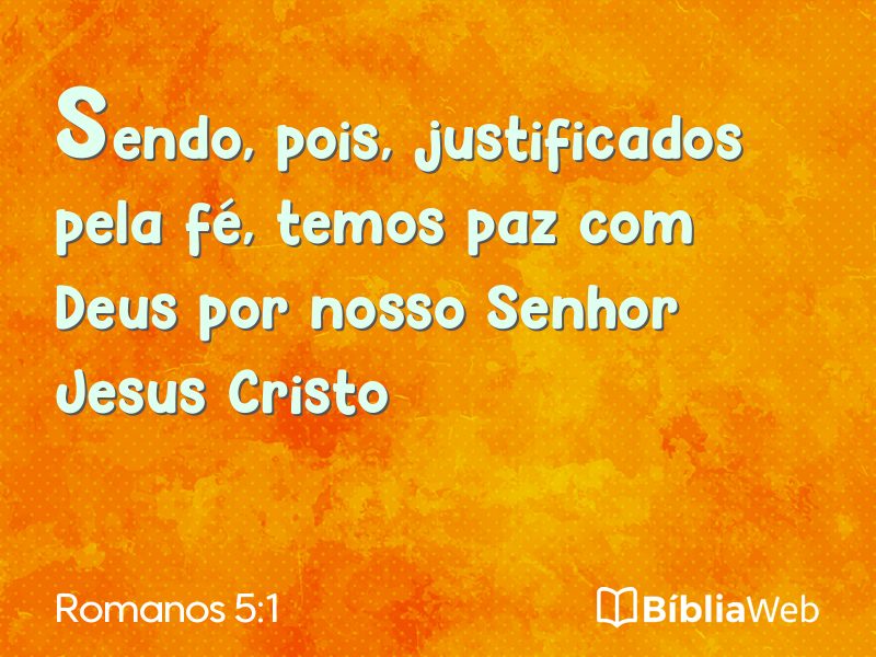 Romanos 5:1 em imagem para compartilhar