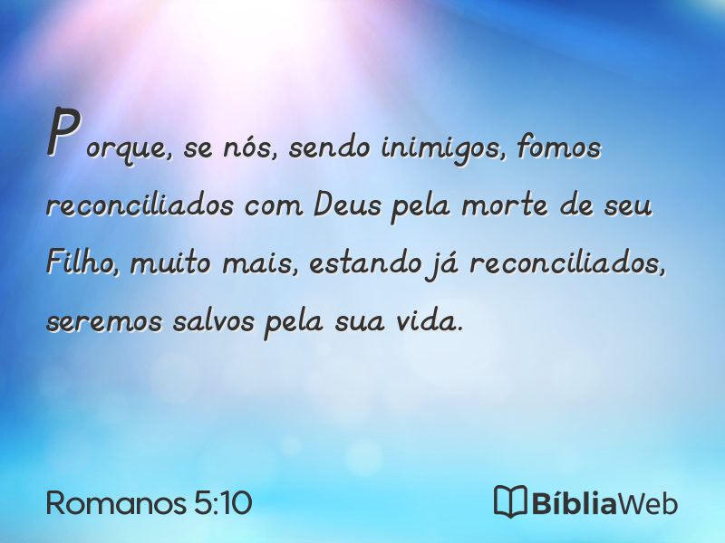 Romanos 5:10 em imagem para compartilhar