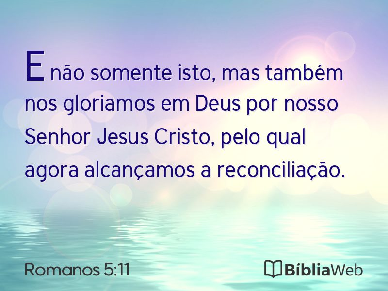 Romanos 5:11 em imagem para compartilhar