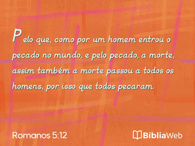 Romanos 5:12 em imagem para compartilhar