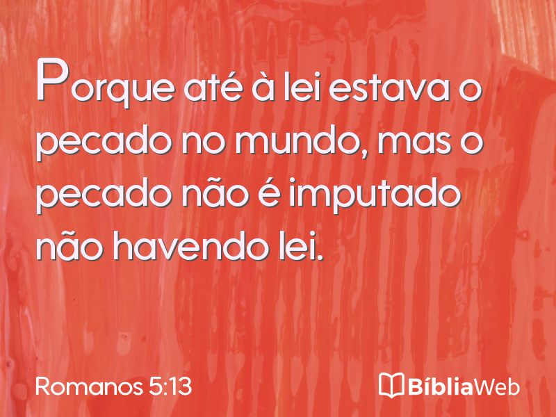 Romanos 5:13 em imagem para compartilhar