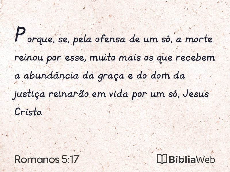 Romanos 5:17 em imagem para compartilhar