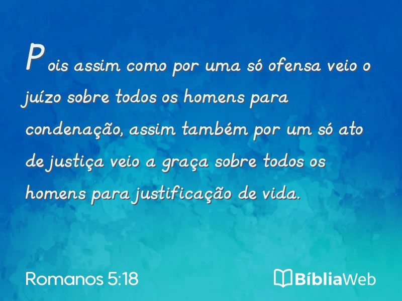 Romanos 5:18 em imagem para compartilhar