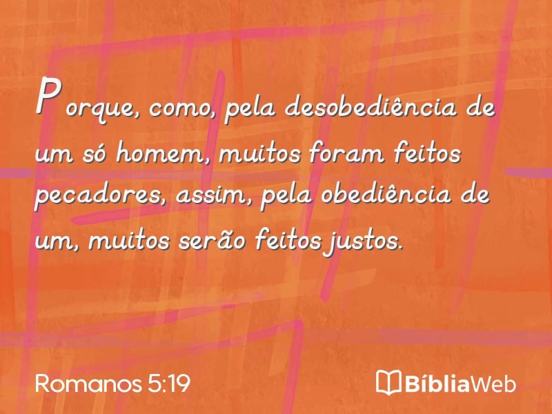 Romanos 5:19 em imagem para compartilhar