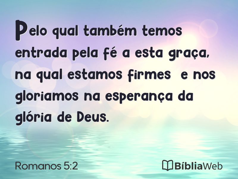 Romanos 5:2 em imagem para compartilhar