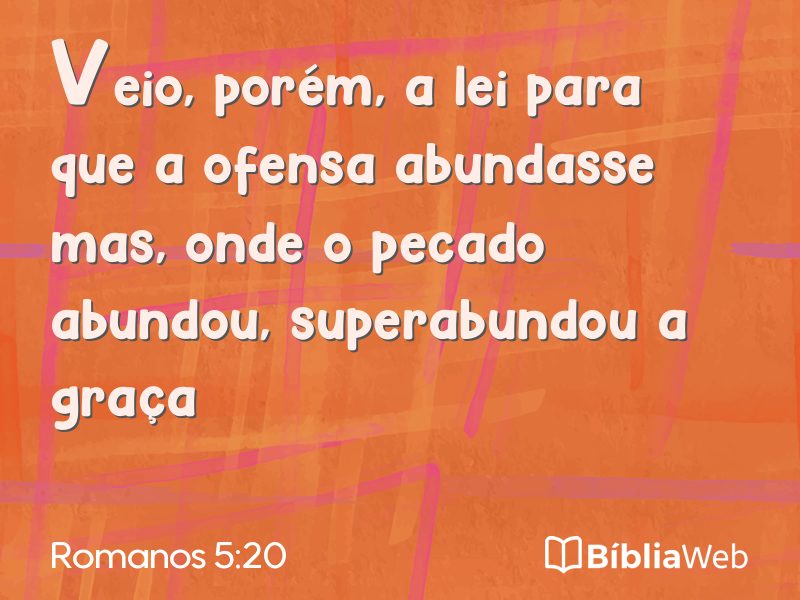 Romanos 5:20 em imagem para compartilhar