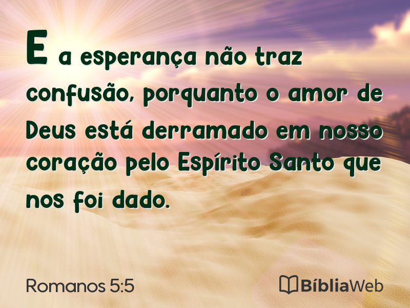 Romanos 5:5 em imagem para compartilhar
