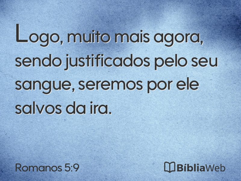 Romanos 5:9 em imagem para compartilhar