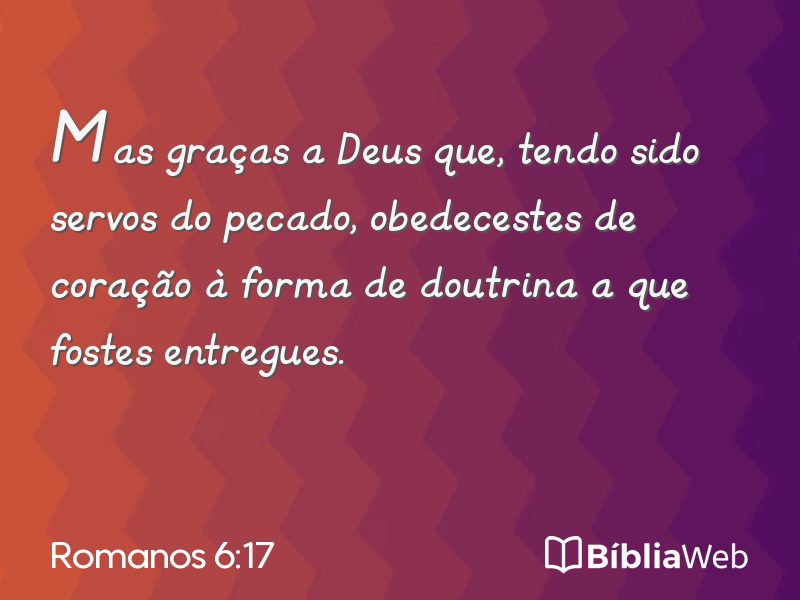 Romanos 6:17 em imagem para compartilhar