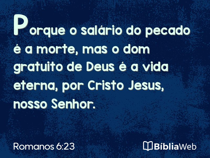 Romanos 6:23 em imagem para compartilhar