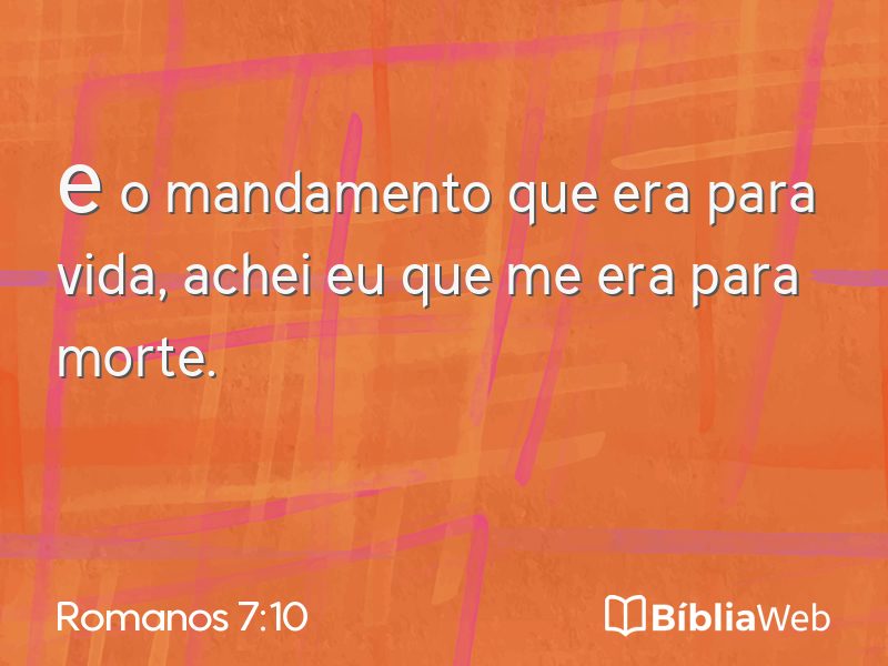 Romanos 7:10 em imagem para compartilhar