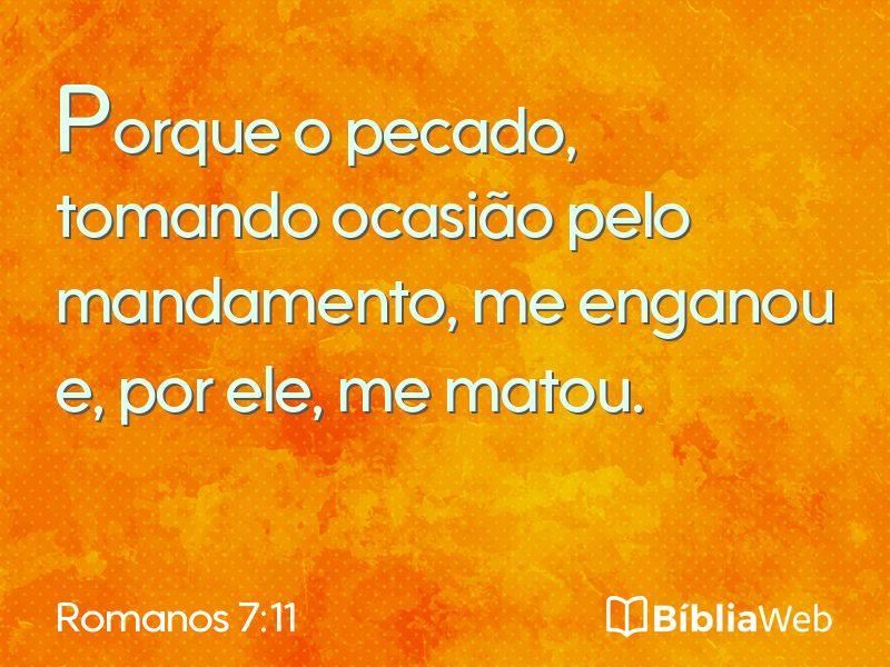Romanos 7:11 em imagem para compartilhar
