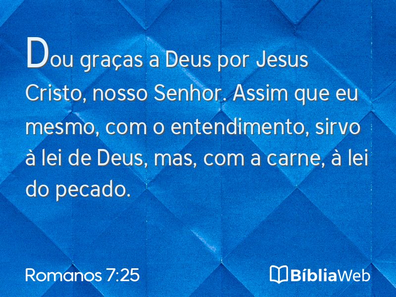 Romanos 7:25 em imagem para compartilhar