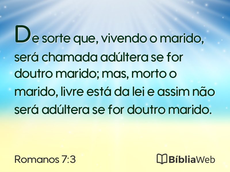Romanos 7:3 em imagem para compartilhar