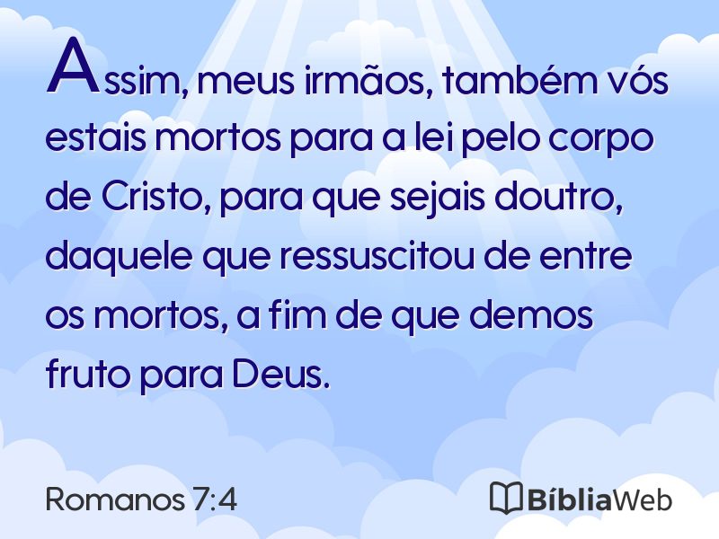 Romanos 7:4 em imagem para compartilhar