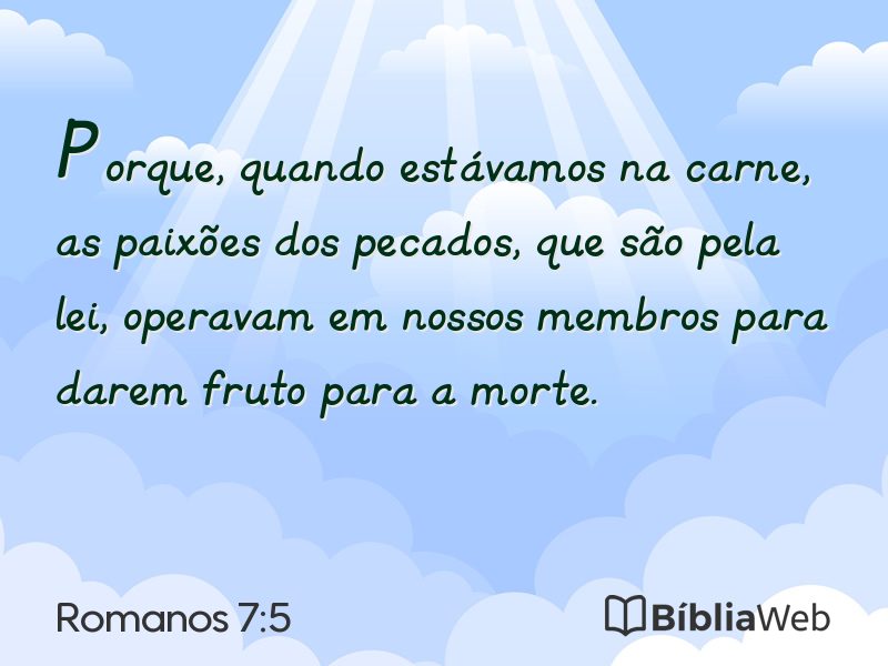 Romanos 7:5 em imagem para compartilhar